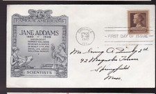JANE ADDAMS #878 US FIRST DAY COVER 1940, LOWRY CACHET FDC