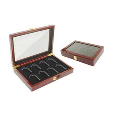 8-Slot Box Display Case for Zippo Lighters Jewelry Collection Storage