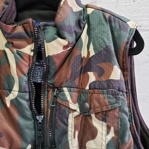 SporTrax Vest Jacket Youth Size 7 Brown Green Camo Full Zip Puffer Zip Pockets - Picture 2 of 10