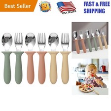 Travel-Friendly Toddler Utensil Set: 6 Fun Color Spoons  Forks for Little Hands