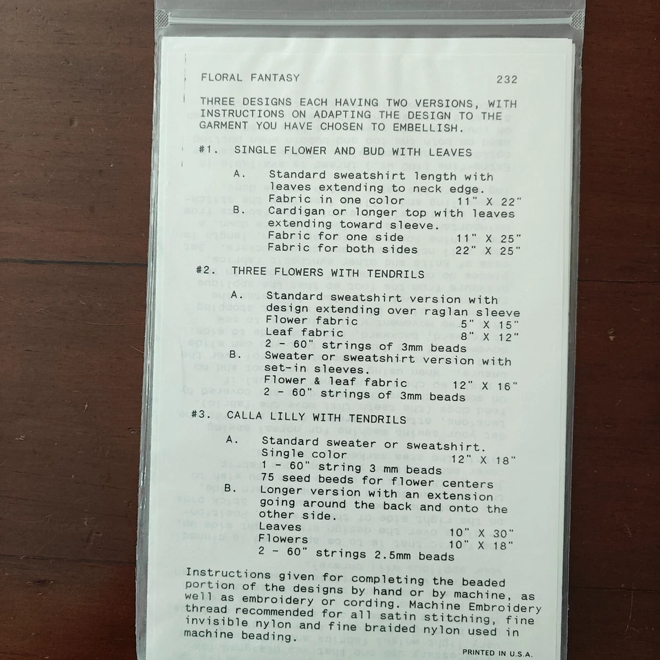 Floral Fantasy Sweatshirt Embellishment Sewing Pattern 232 - Crafty Critter 🌸 - Image 3 of 4