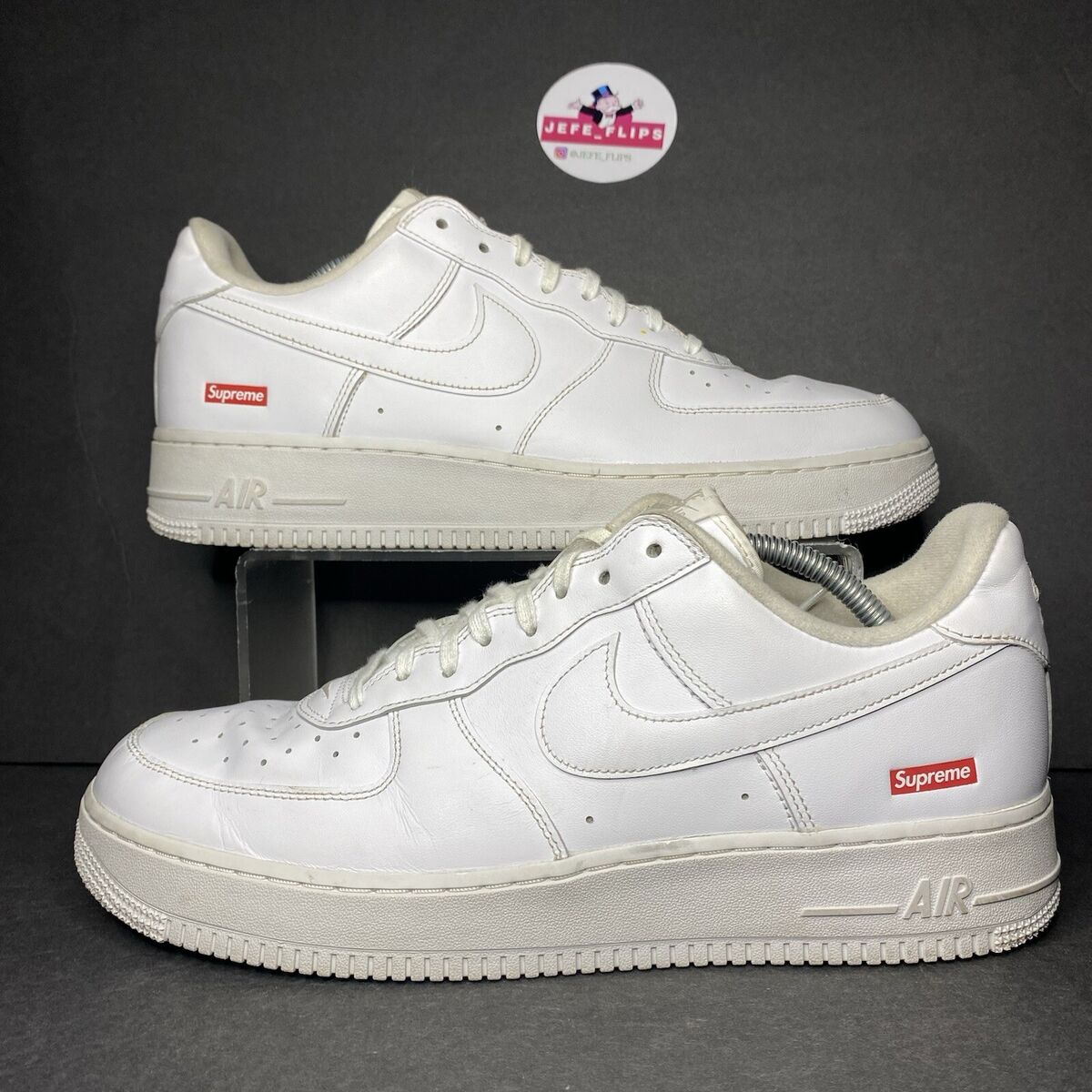 Nike Air Force 1 x Supreme White Low Triple White Red CU9225 Nike Air Force 1 x Supreme White Low Triple White Red CU9225