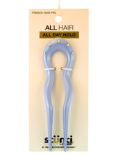 SCUNCI BLUE PLASTIC FRENCH HAIR PIN - 1 PC. 10775 