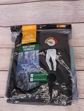 Realtree Mens Performance Thermal Black Bottom Size M Base Layer Pants New