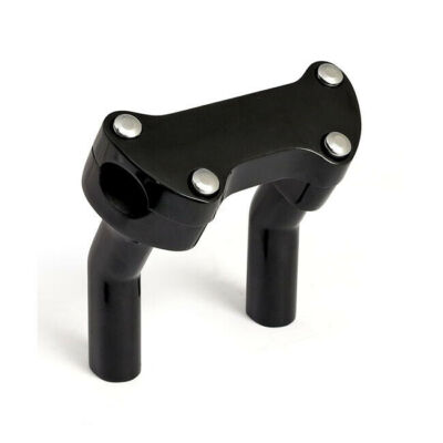 Pullback Riser, gekröpfter Lenkerhalter 4 1/2'' Schwarz, für Harley - Davidson