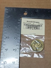 C4 token Exonumia 40th President Presidential Ronald Reagan tokens 28mm