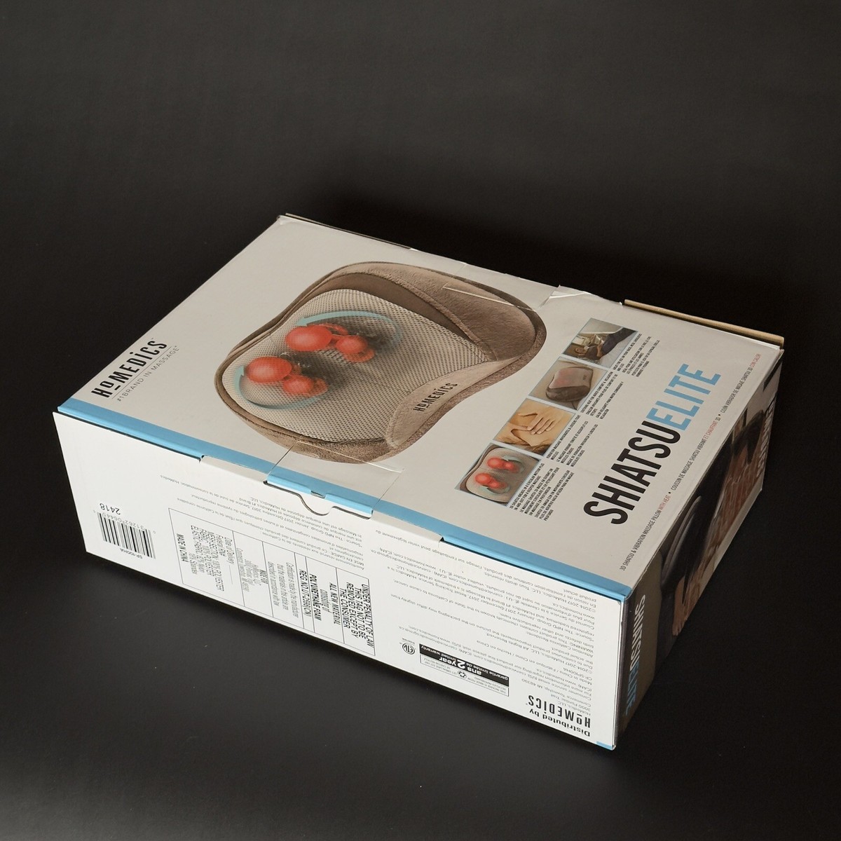 New Homedics 3D Shiatsu & Vibration Massage Pillow With Heat