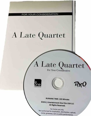 RARE A Late Quartet DVD FOR YOUR CONSIDERATION FYC Christopher Walken Hoffman