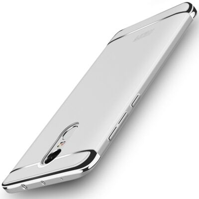 Handy Hülle Schutz Case für Xiaomi Redmi Note 4X Bumper 3 in 1 Cover Silber Neu