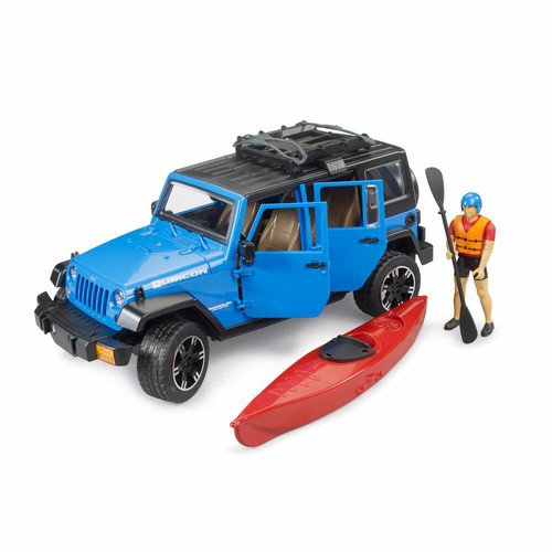 Bruder Jeep Wrangler Rubicon Unlimited with kayak and figure toy car - Picture 6 of 8