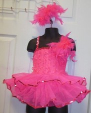 Dance Pageant Costume Fl Magic Pink Ribbon Overlay 3 Tier Organdy Tutu Tot