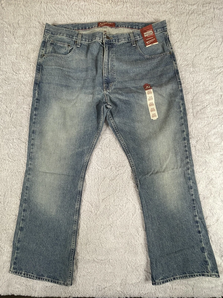 Arizona Jeans Co Men's NWT Blue Denim Lt Stone Original Bootcut Size 40x29  | eBay