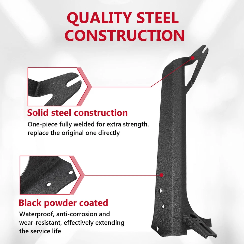 适用于 1997 - 2006 年吉普牧马人 TJ 52 英寸 LED 工作灯条挡风玻璃安装支架 — 第 2/4 张图片