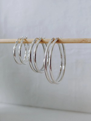 Creolen  925 Silber, Minimalistische Ohrringe, breite Hoops e 3mm x 30 40 50 mm