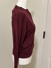 Good American Crew Neck Sweater W Buttons Malbec Xs NWT Women's — photo 4