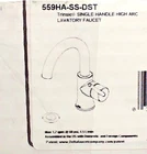 Delta Trinsic 1.2 GPM Single Hole Bathroom Faucet w Drain Stainless 559HA-SS-DST