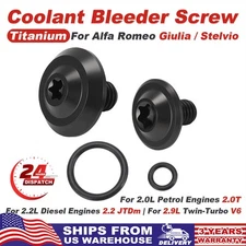Upgrade Titanium Coolant Bleeder Screw Kit For Alfa Romeo Giulia Stelvio 2.0T BK