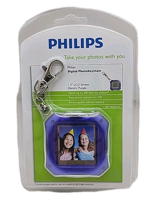 Philips Digital Photo Keychain 1.5 LCD Screen Electric Purple NEW-SEALED 