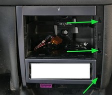 Golf 4 Bora Mittelkonsole Verkleidung um Radio 1j1858069G Dekor grau Türgriff