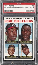 1964 TOPPS #9 NL HOME RUN LEADERS PSA 8
