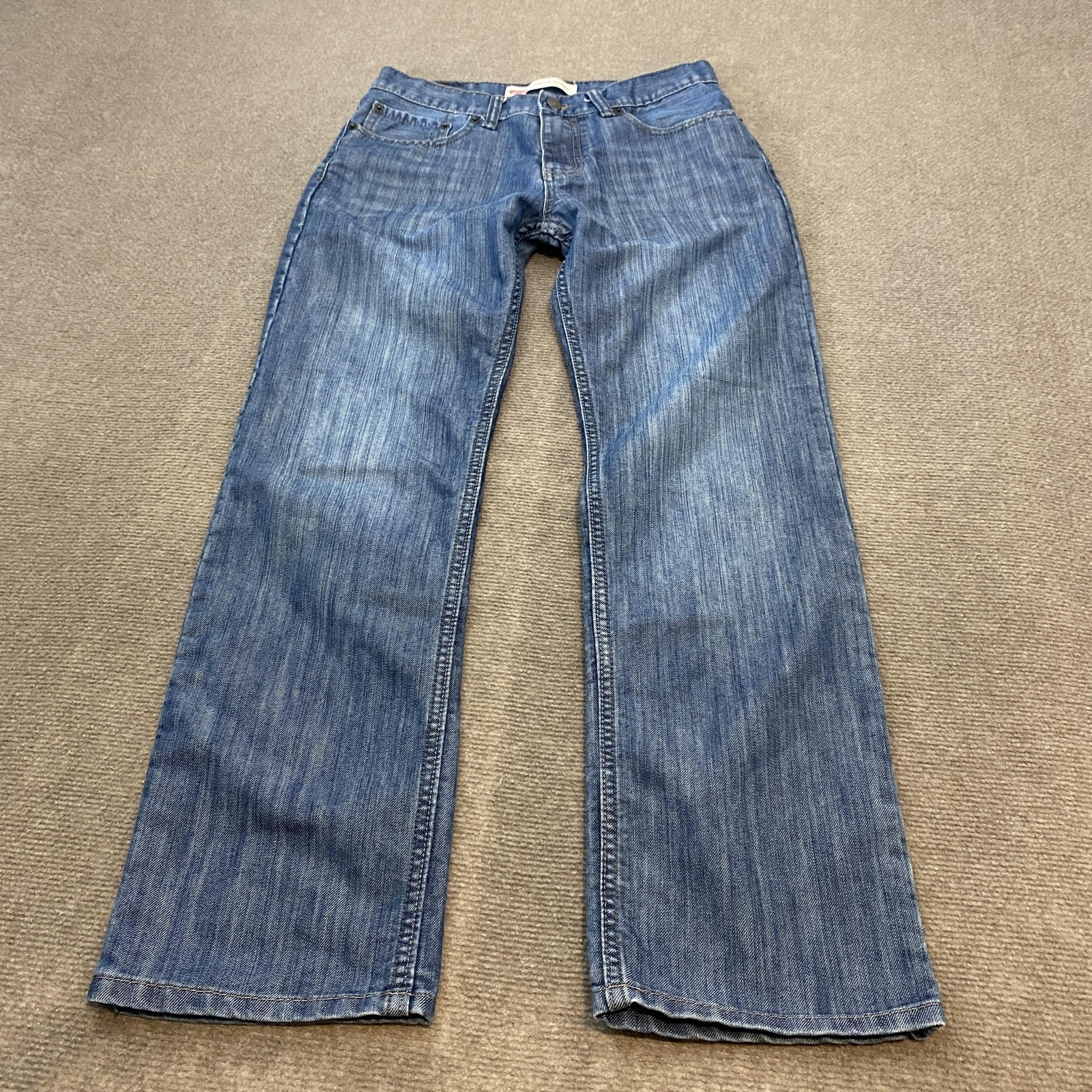 Levis 514 Straight Jeans Boys 18 Regular Blue Denim 29x29 Zip Fly Medium Wash