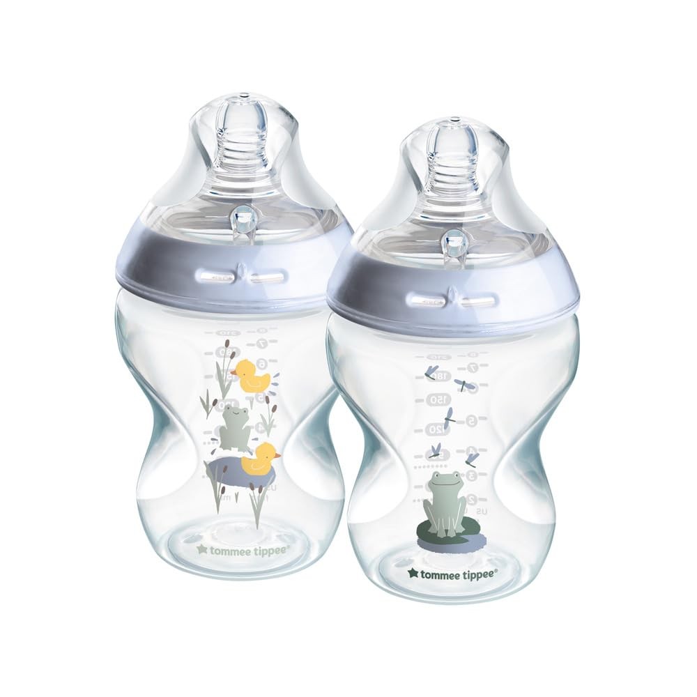 Biberon anti-colique bleu 260ml pour réduire les gaz de bébé