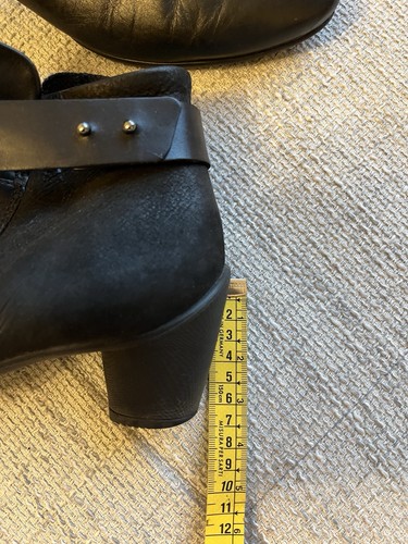 Ecco Mujer Piel Botines Negro Cremallera Tacón Pequeño Goma Talla. EU39 US8 UK6 - Imagen 10 de 10
