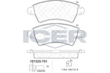 Bremsbelagsatz Vorne Bosch-System für Peugeot 206 SW CC Limo Citroen ab 97->