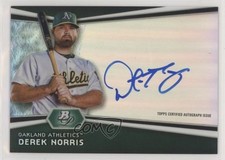 2012 Bowman Platinum Prospects Derek Norris #AP-DNO Auto 4fb