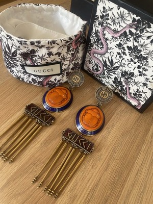 Gucci Statement Ohrringe nagelneu mit Box, Etui und Kontrollkarte und Booklet