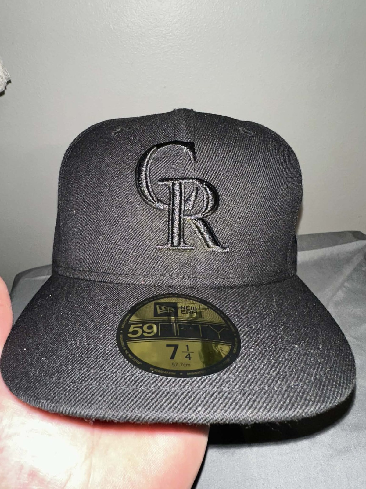 New Era 59FIFTY Colorado Rockies Black Fitted Cap Size 7 1/4