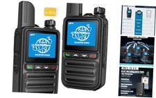 Lifetime Free Unlimited Range Rapid Global Walkie Talkies PTT 2-PACKS Black