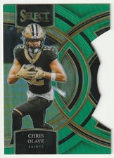 2023 Panini Select Chris Olave #164 Premier Level Neon Green Prizm Die-Cut /499
