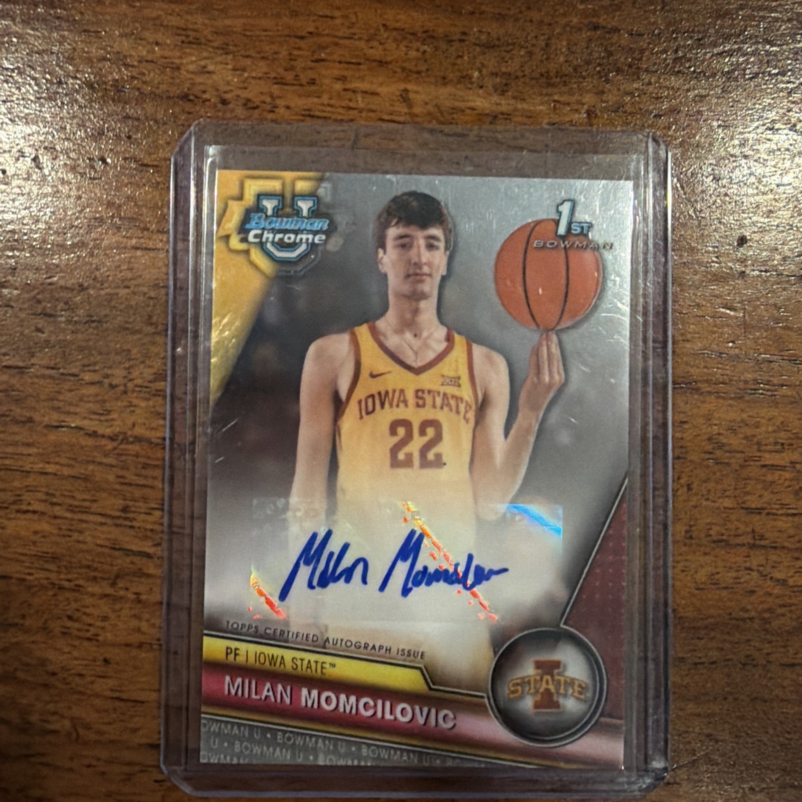 2023-24 Bowman U Chrome Chrome Prospect Auto Milan Momcilovic #BCPA-MM Auto