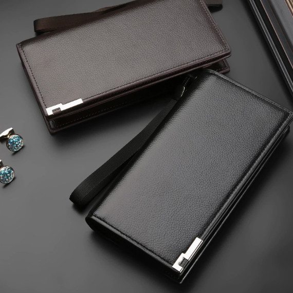 Mens RFID Blocking Long Wallet Zip Business Clutch Multi Card Holder Purse