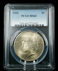 1925 $1 Peace Silver Dollar PCGS MS64 Uncirculated Golden Color #6796