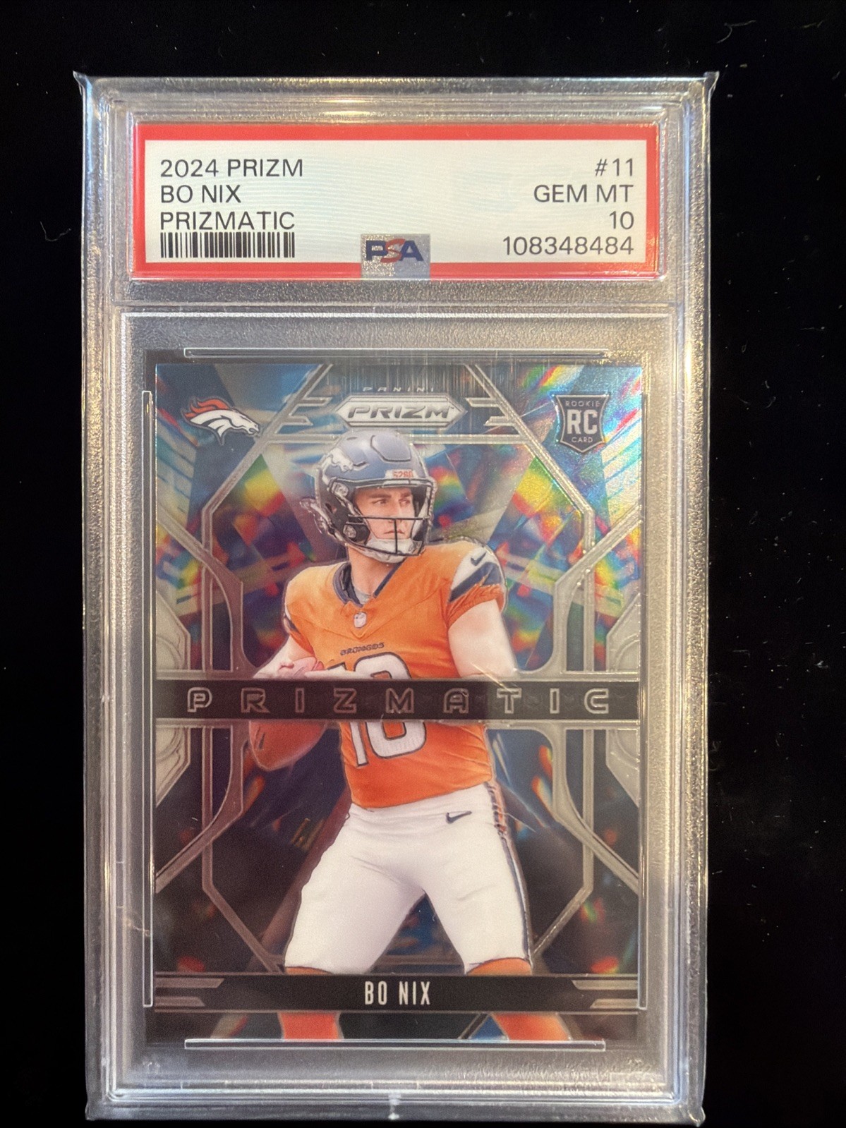 Bo Nix Panini Prizm Prizmatic #11 Base