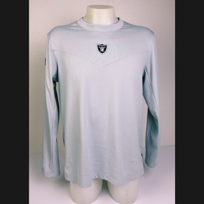 Nike Las Vegas Raiders NFL On Field Dri-Fit Long Sleeve Shirt Men s Large Gray 