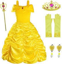 Princess Costume for Girls Dress up Yellow