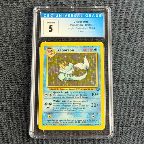 Vaporeon (Unlimited) graded CGC 5 for sale on eBay