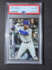 2020 Topps #64 Kyle Lewis RC - PSA 10 GEM MINT Seattle Mariners Rookie Card. rookie card picture