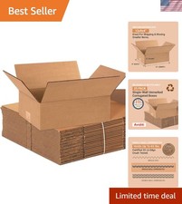 Shipping Boxes 12"L x 9"W x 4"H, 25-Pack Small to Medium Corrugated Cardboa...