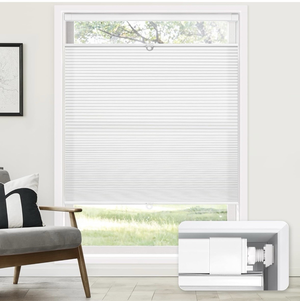 Cordless Cellular Shades, (TDBU) Honeycomb, Light Filtering 