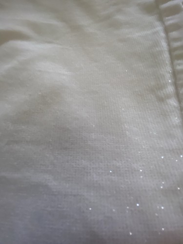 Talbots Slim Ankle Elfenbein/Weiß Cord Glitzer Hose Größe 10p - Bild 3 von 3