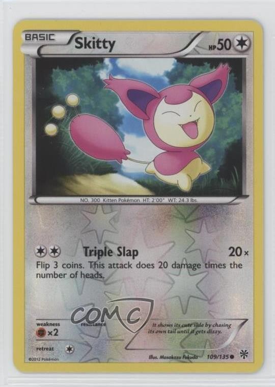 Skitty Reverse Foil Pokémon Black & White Plasma Storm #109