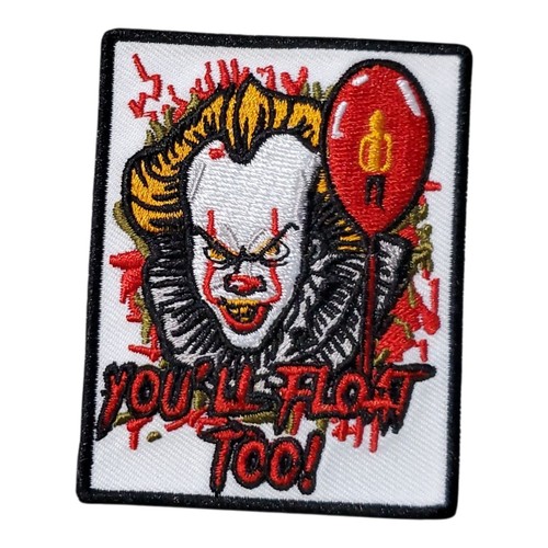 IT Pennywise You'll Float Too Vintage Style Patch. Embroidered Iron On 3"x 2.25"