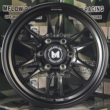 17x9 6x135 -12 Offset Mflow Mf06 Matte Black 12 Spokes Truck 4 Wheels Set 17x9 6x135 -12 Offset Mflow Mf06 Matte Black 12 Spokes Truck 4 Wheels Set