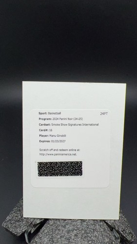 2024-25 Panini Noir Manu Ginobili Smoke Show International Auto /15 #15250 S
