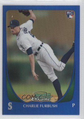 2011 Bowman Draft Chrome Blue Refractor 38/199 Charlie Furbush #37 Rookie RC 0g4