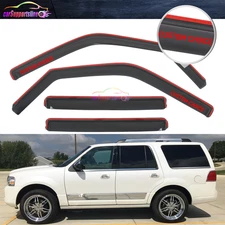 In-Channel Window Visors For 97-17 Ford Expedition Guards - Choose Your Emblem